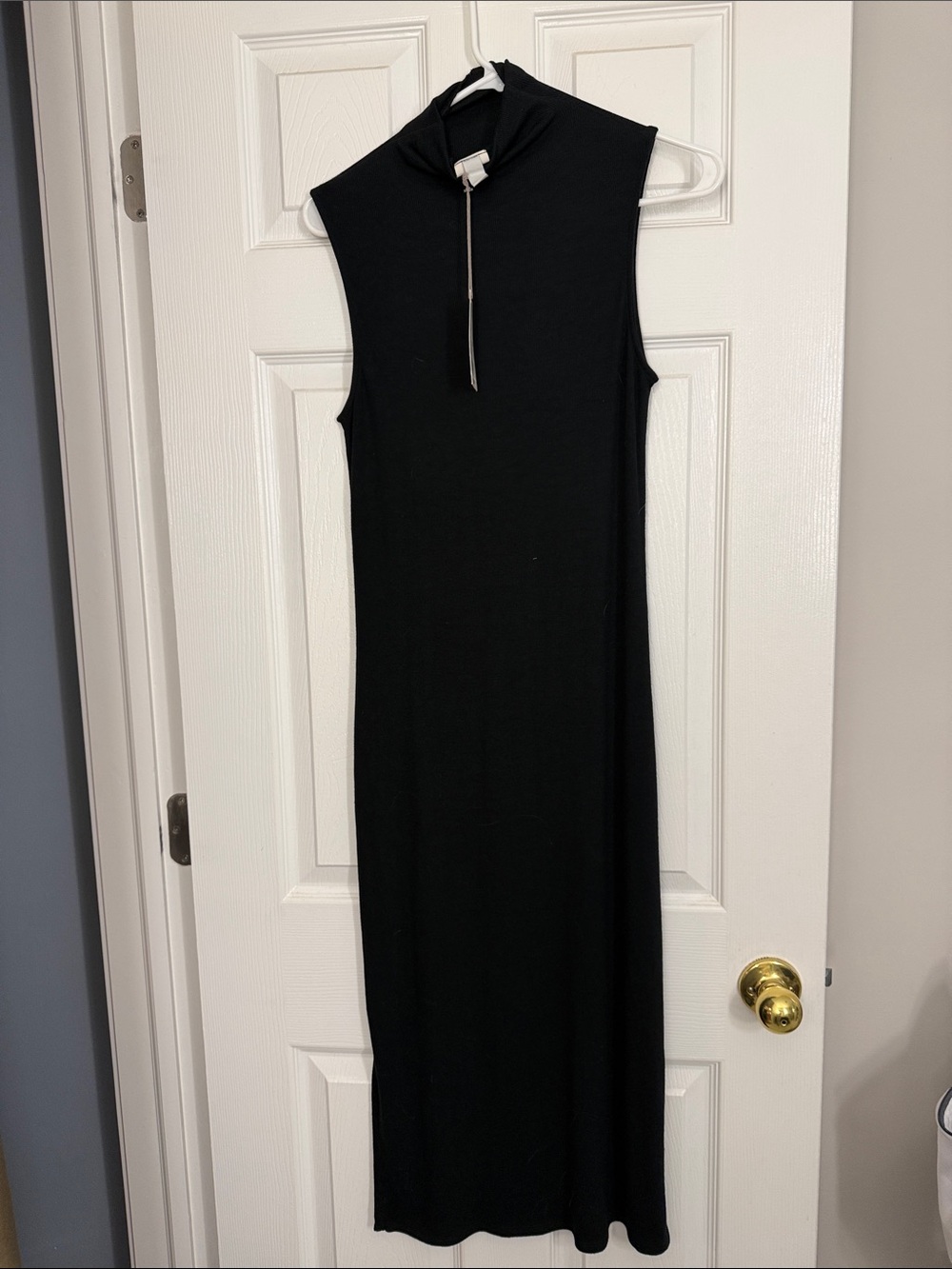 a new day Black Sleeveless Mock-Neck Maxi Dress